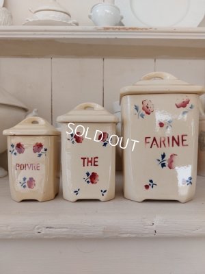 画像6: バドンヴィレ花柄陶器キャニスター