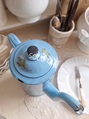 画像8: アンティークホーロー手描きコーヒーポット