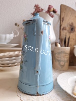 画像7: アンティークホーロー手描きコーヒーポット