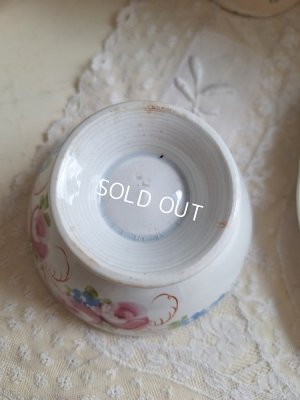 画像5: アンティーク手描き花柄カフェオレボウル