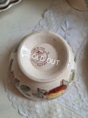 画像7:  Au Planteur de Caïffaりんご柄カフェオレボウル