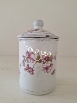 画像11: BF社すみれ柄ホーローキャニスター