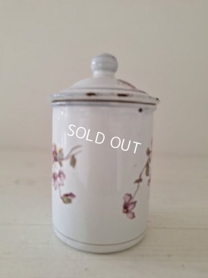 画像10: BF社すみれ柄ホーローキャニスター