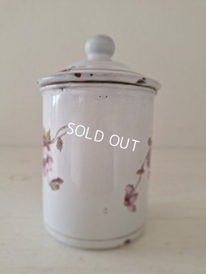 画像8: BF社すみれ柄ホーローキャニスター