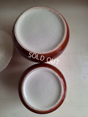 画像14: 陶器製のきのこキャニスター