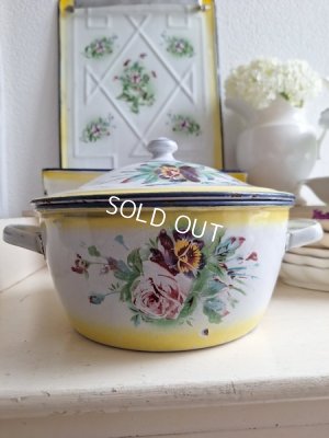 画像7: Japyイエローぼかし勿ローズとパンジー柄チュリーン　