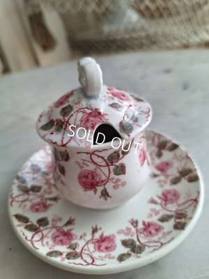 画像4: ジアンローズ柄マスタードポットとお塩入れ