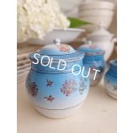 画像: アンティークブルーキャニスター3個セット