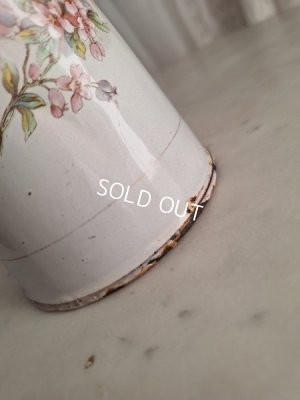 画像15: ホーローピンク花柄ミルクキャリー