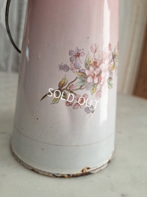 画像14: ホーローピンク花柄ミルクキャリー