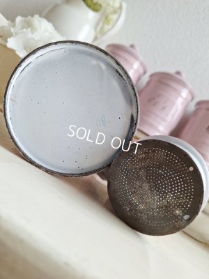 画像9: ホーローピンク花柄コーヒーポット