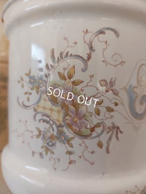 画像2: アンティークフレンチ手描き花柄キャニスター