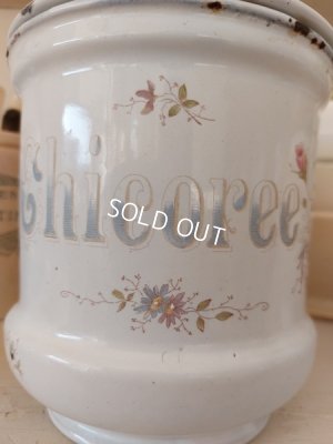 画像3: アンティークフレンチ手描き花柄キャニスター