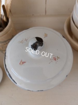 画像6: アンティークフレンチ手描き花柄キャニスター