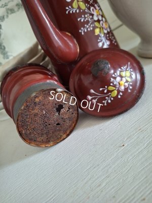 画像7: アンティークホーロー手描きポット