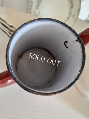 画像9: アンティークホーロー手描きポット