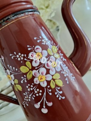 画像4: アンティークホーロー手描きポット