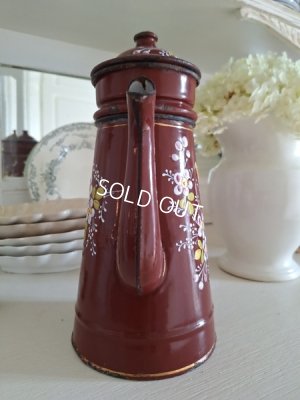 画像5: アンティークホーロー手描きポット