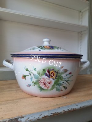 画像2: Japyピンクローズとパンジー柄キャセロール