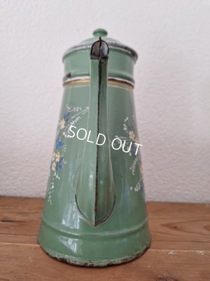 画像4: アンティークエナメル手描きコーヒーポット