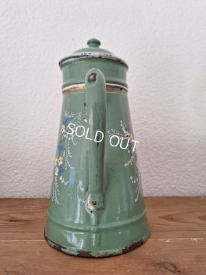 画像5: アンティークエナメル手描きコーヒーポット