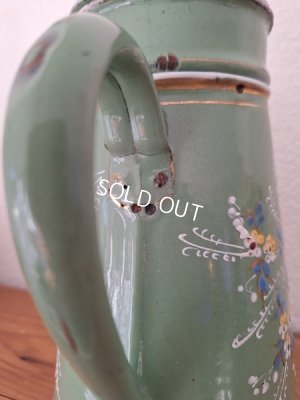 画像8: アンティークエナメル手描きコーヒーポット