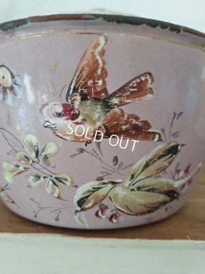 画像3: アンティークホーロー手描きキャセロール