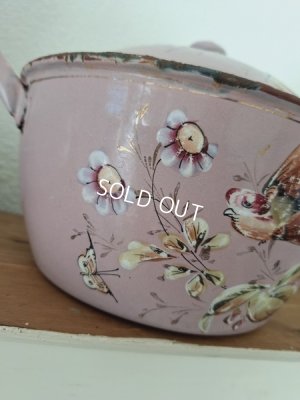 画像4: アンティークホーロー手描きキャセロール