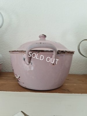 画像5: アンティークホーロー手描きキャセロール