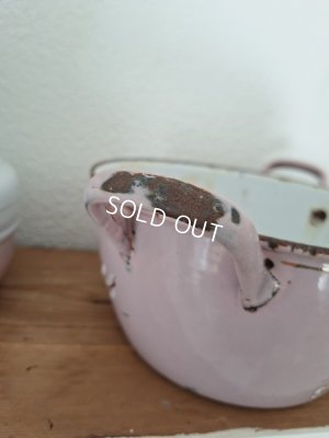 画像13: アンティークホーロー手描きキャセロール