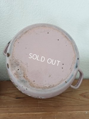 画像15: アンティークホーロー手描きキャセロール