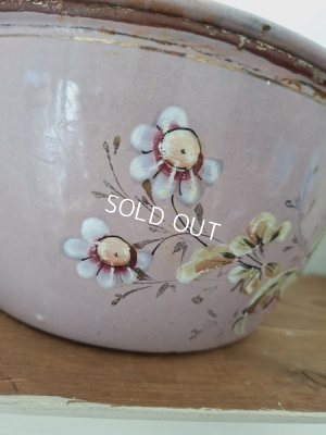 画像9: アンティークホーロー手描きキャセロール