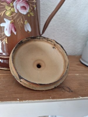 画像12: アンティーク手描きローズ柄コーヒーポット