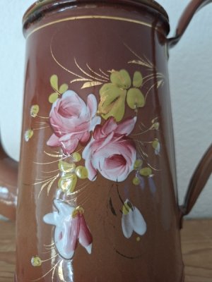 画像4: アンティーク手描きローズ柄コーヒーポット