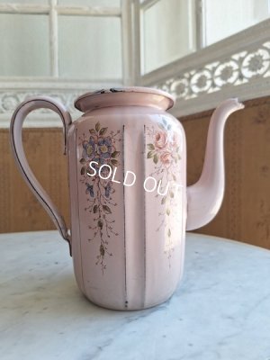 画像5: アンティークホーロー手描きコーヒーポット