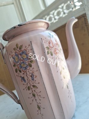 画像9: アンティークホーロー手描きコーヒーポット