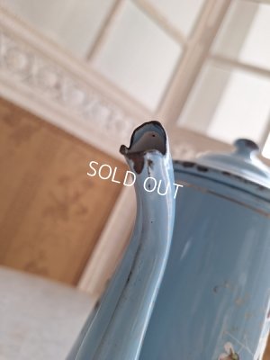 画像11: アンティークホーロー手描きコーヒーポット