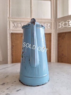 画像10: アンティークホーロー手描きコーヒーポット