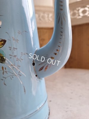 画像22: アンティークホーロー手描きコーヒーポット