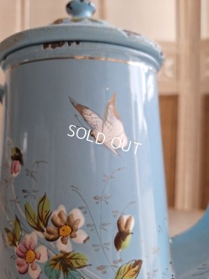 画像5: アンティークホーロー手描きコーヒーポット