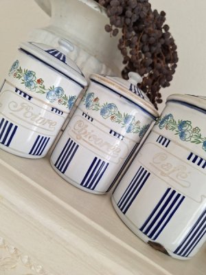 画像4: BBブルーストライプローズガーランドキャニスター