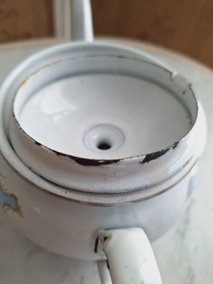 画像14: アンティーク手描き花柄ティーポット