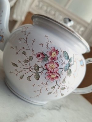 画像4: アンティーク手描き花柄ティーポット