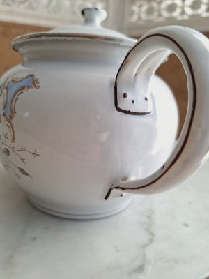 画像8: アンティーク手描き花柄ティーポット