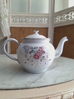 画像5: アンティーク手描き花柄ティーポット