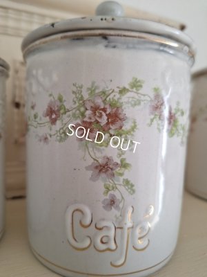 画像3: BFホーローすみれ柄キャニスター