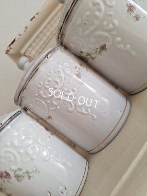 画像6: BFホーローすみれ柄キャニスター