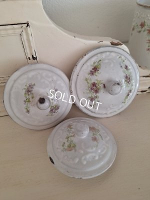 画像16: BFホーローすみれ柄キャニスター