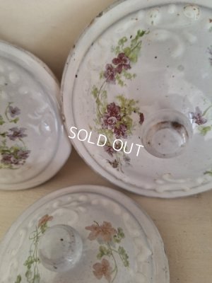 画像17: BFホーローすみれ柄キャニスター