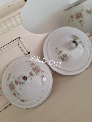 画像18: BFホーローすみれ柄キャニスター